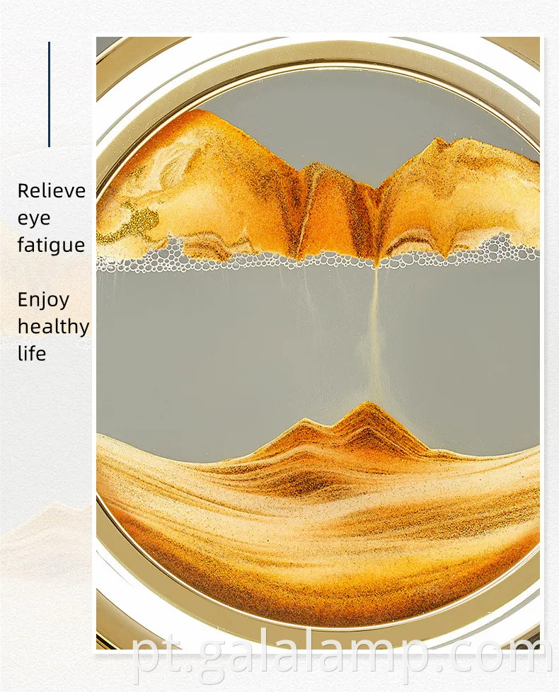 Pintura de areia movediça em 3D, luz noturna, artesanato de ornamento